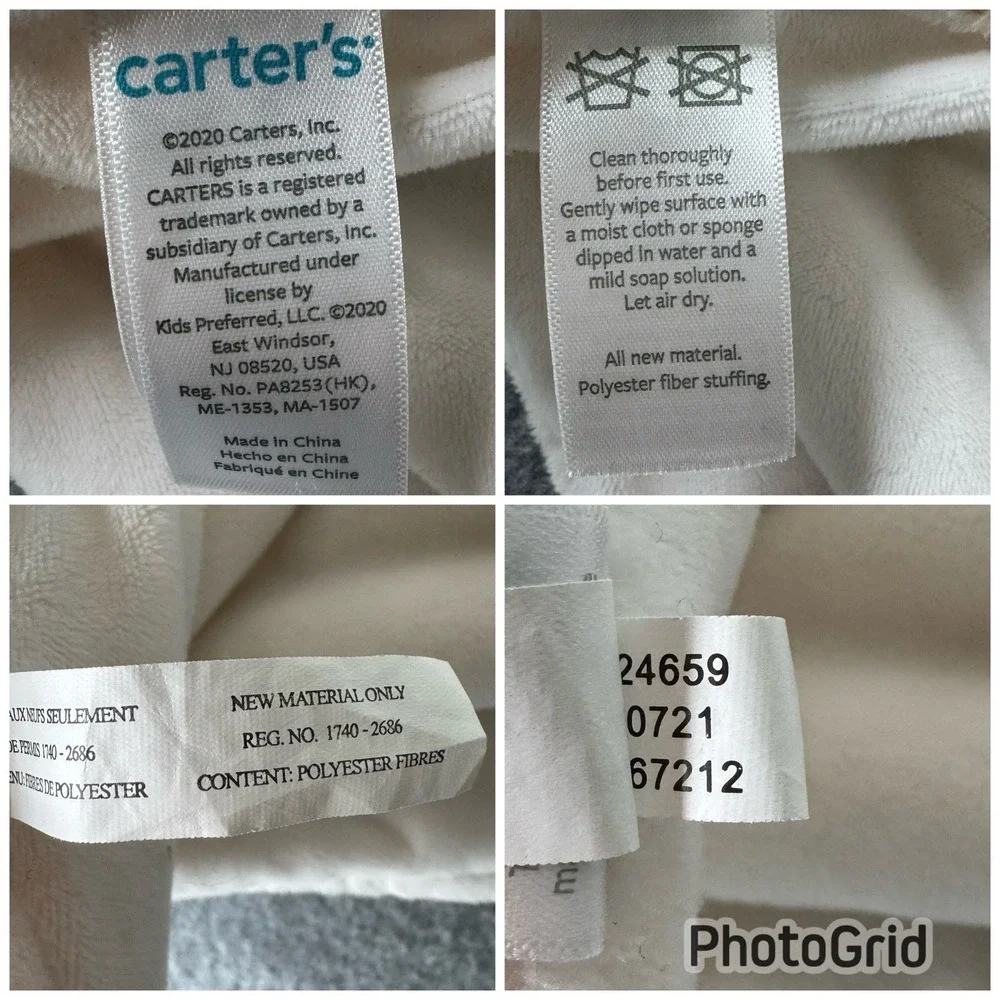 Carter's Giraffe Security‎ Blanket Plush Lovey Pacifier Holder Stuffed Animal